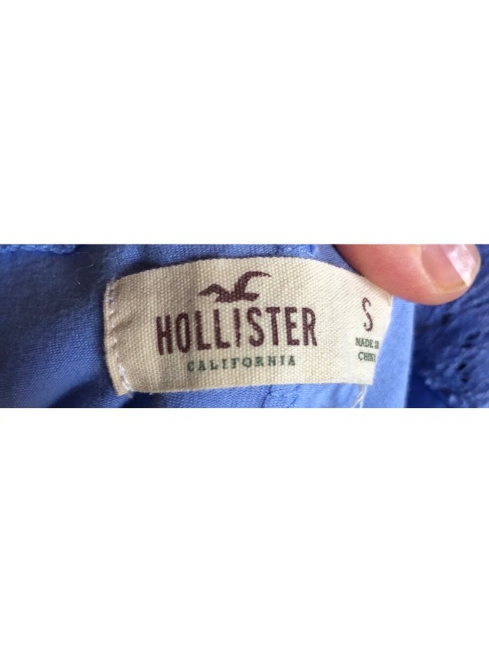 Holister Dress Womens S Fit Flare Lace Keyhole Back Crisscross Front Periwinkle - Picture 10 of 11